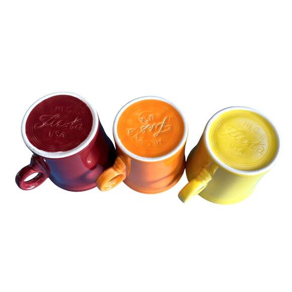 Fiesta Cottagecore 70s Retro 7 Piece Mixed Lot Cinnabar Retired Plates Mug HTF - Picture 3 of 16